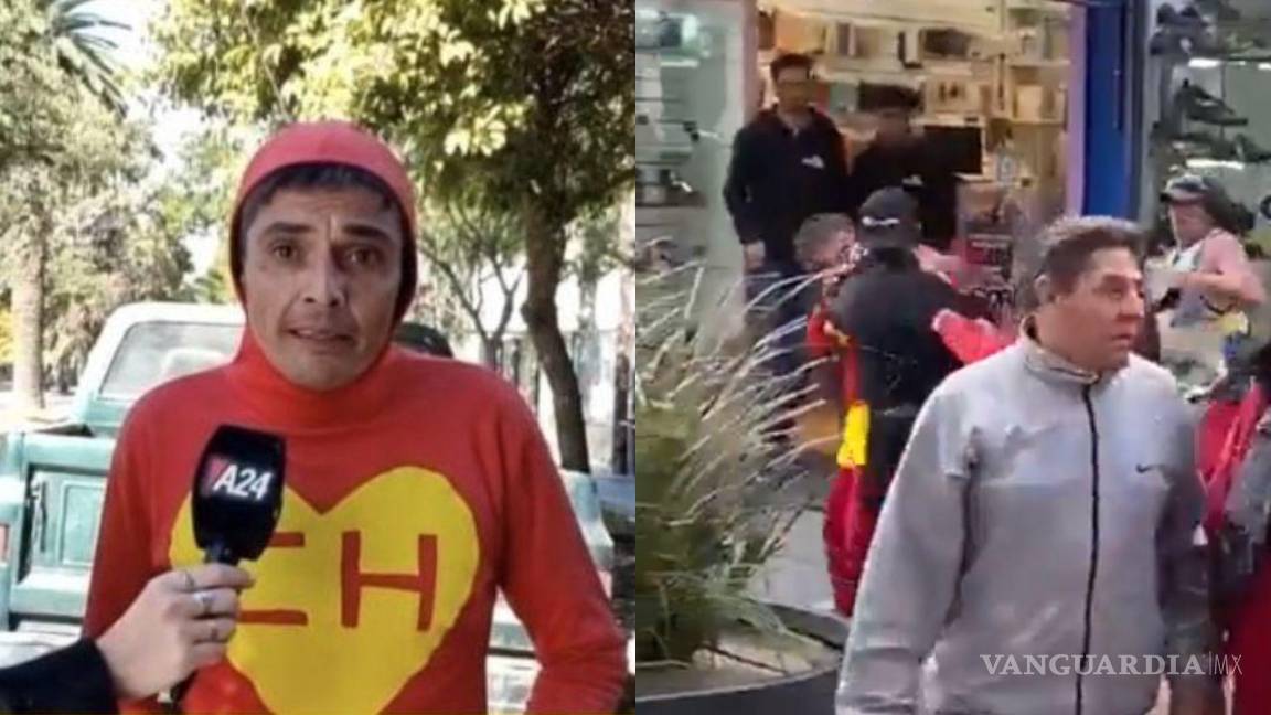 ¡No contaban con su astucia!... hombre disfrazado del Chapulín Colorado detiene a ladrón cuando asaltaba a mujer (video) ¡No contaban con su astucia!... hombre disfrazado del Chapulín Colorado detiene a ladrón cuando asaltaba a mujer (video)