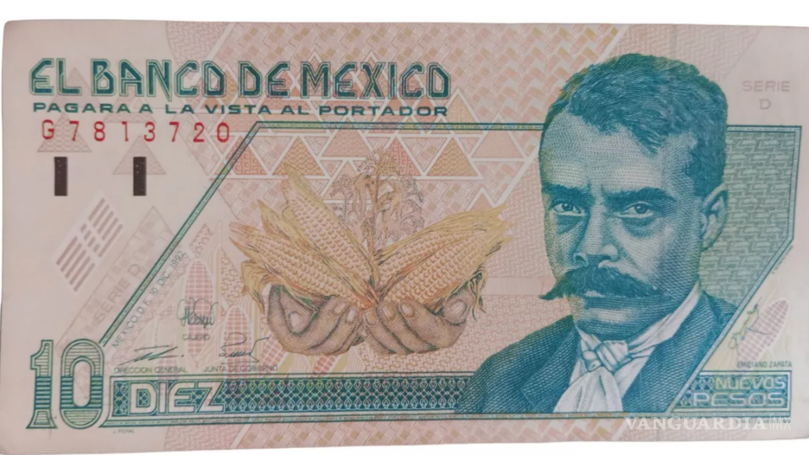 Descubre el valioso billete de 10 pesos mexicanos de 1992 con Emiliano Zapata Descubre el valioso billete de 10 pesos mexicanos de 1992 con Emiliano Zapata