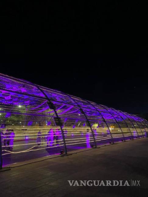 El túnel de bienvenida del Puente Internacional, se encontraba una intervención artística con tejidos y fotografías que honraba a mujeres que marcaron la historia. $!El túnel de bienvenida del Puente Internacional, se encontraba una intervención artística con tejidos y fotografías que honraba a mujeres que marcaron la historia.