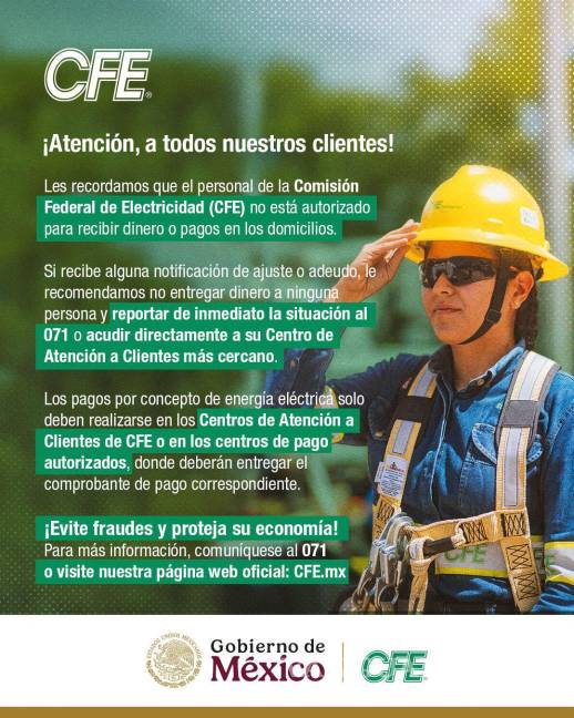 ¿Qué es el operativo ‘Casa por Casa’ de la CFE, cuáles son las multas y en qué estados se ejecutará? $!¿Qué es el operativo ‘Casa por Casa’ de la CFE, cuáles son las multas y en qué estados se ejecutará?