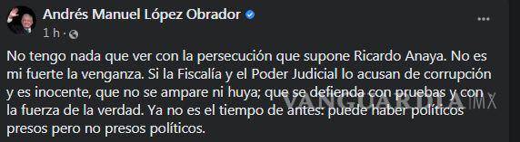 AMLO responde a Ricardo Anaya en Facebook $!AMLO responde a Ricardo Anaya en Facebook
