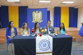 Autoridades de la Universidad Autónoma de Coahuila y del Gobierno del Estado de Coahuila anunciaron en rueda de prensa la realización del VI Congreso Internacional de Ética, Ciencia y Educación en Campus Arteaga.