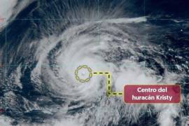 El huracán ‘Kristy’ continúa intensificándose por la tarde del jueves a categoría 5 en la escala Saffir-Simpson; sin embargo, se aleja del territorio mexicano.