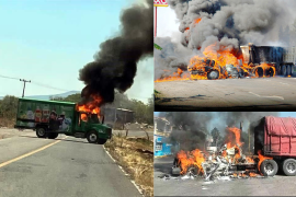 Medios de comunicación reportan narco bloqueos en carreteras de Michoacán y Jalisco