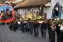 Durante Sábado de Gloria, grupos delictivos fueron captados en video, celebrando con el poblado