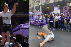 Se hace viral piñata del político, y exjugador de futbol, Cuauhtémoc Blanco, en marcha 8M