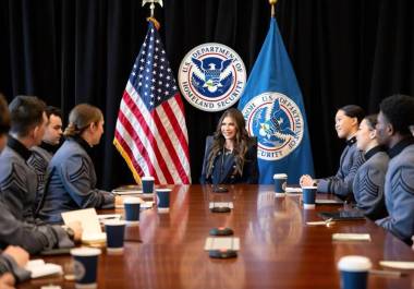 Se concluyó que la secretaria de Seguridad Nacional, Kristi Noem, probablemente se extralimitó en sus funciones cuando en febrero invalidó esos documentos. FOTO: