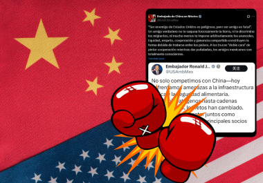 Crece la tensión diplomática entre China y Estados Unidos en México tras un cruce de declaraciones entre sus embajadas, desatando un encendido debate en redes sobre soberanía, comercio y alianzas estratégicas.
